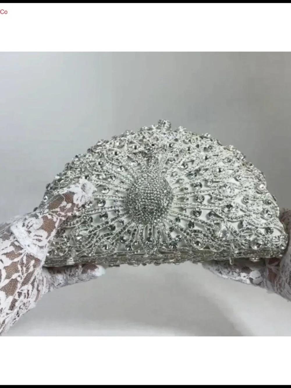 Peacock Crystal Clutch Rhinestone Evening Bag with Detachable Chain